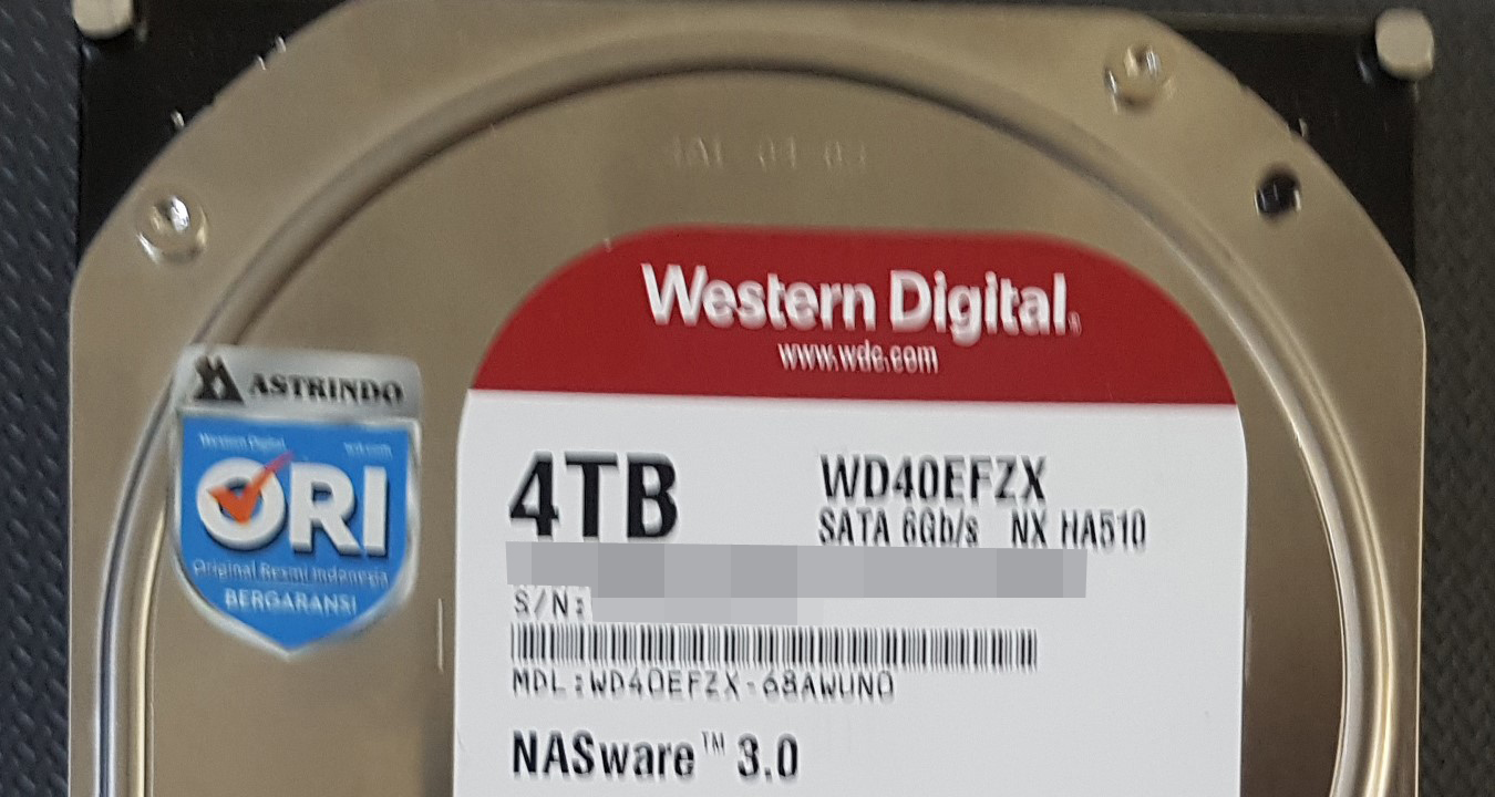 Data Recovery Server Dengan 2 Harddisk WD 4 TB