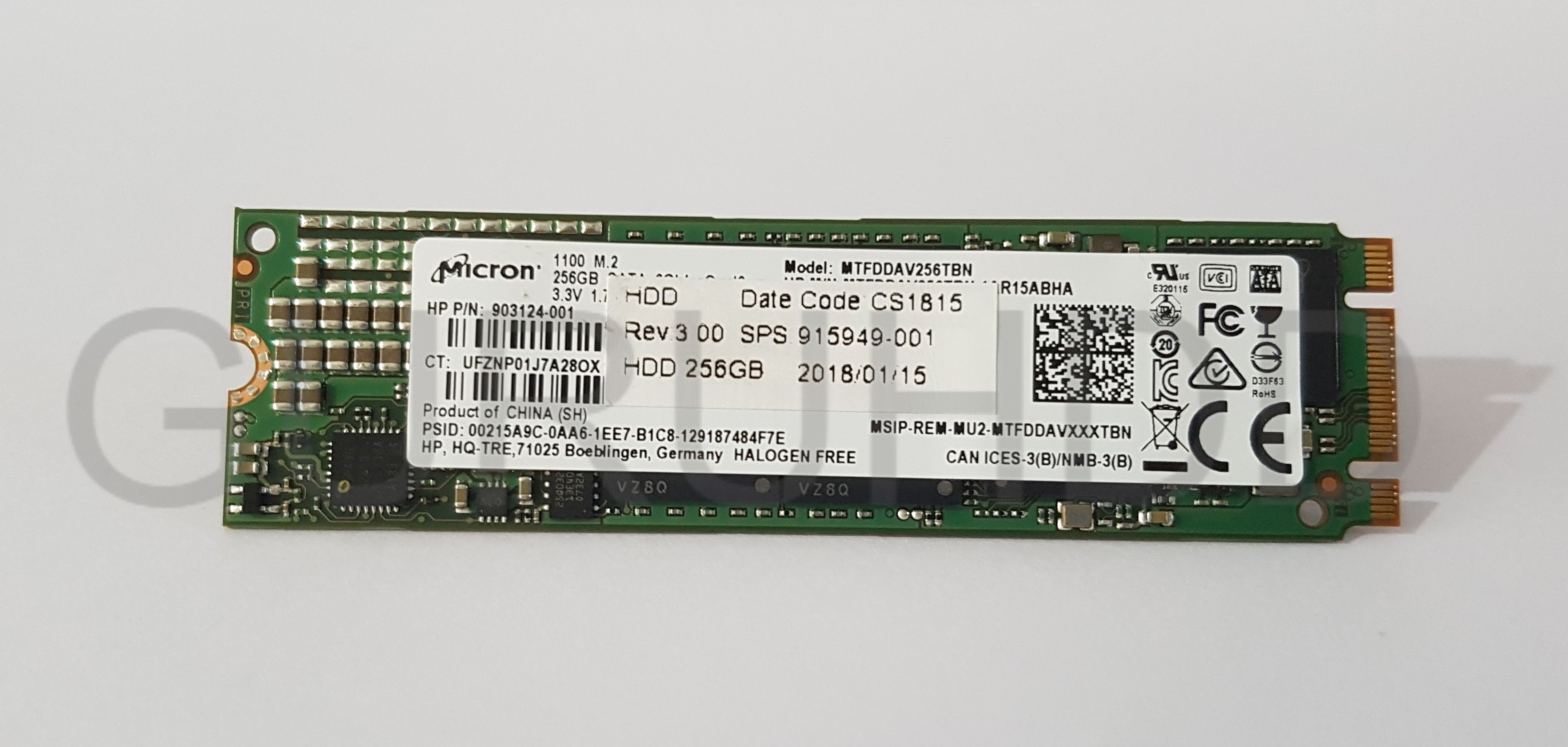 SSD Micron 256 Status Smart Drive